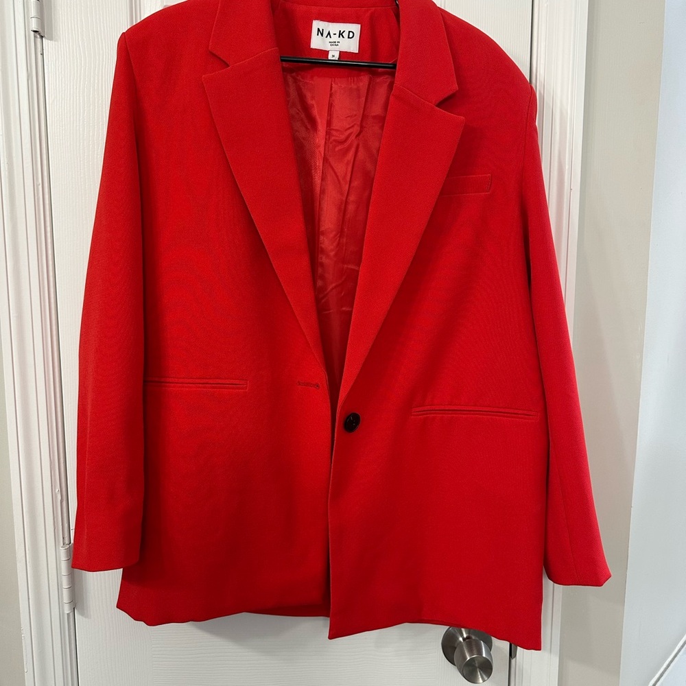 NA-KD Women's Red Blazer